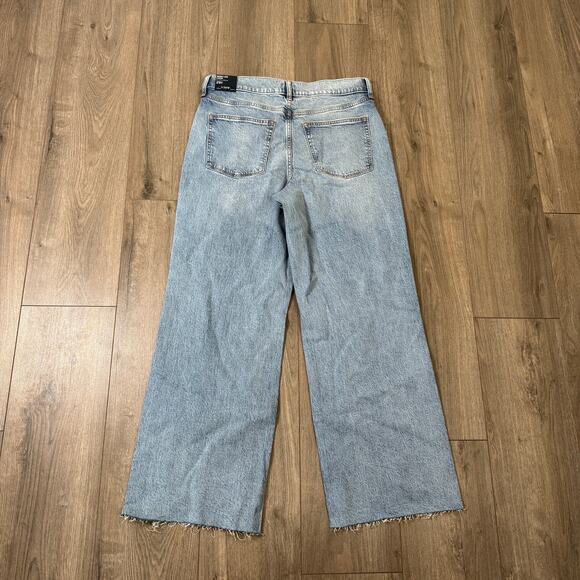 J Crew Wide Leg Crop All Day Stretch Denim Jeans US Women's 29 Tall New - Picture 3 of 6